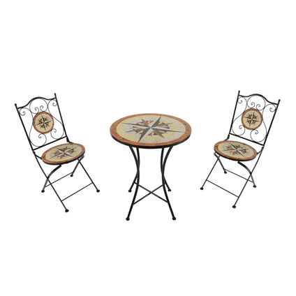AXI Amélie Bistroset met Tafel en 2 stoelen - Windroos Multikleur Mozaïek