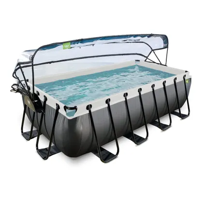 EXIT Zwembad 400x200cm met overkapping en zandfilter- en warmtepomp 2