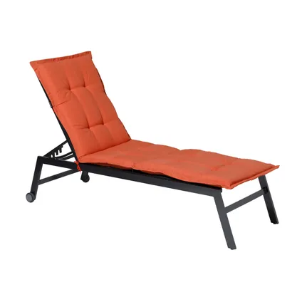 Coussin pour chaise longue Madison - Panama Flamme Orange - 200x60 - Orange 2