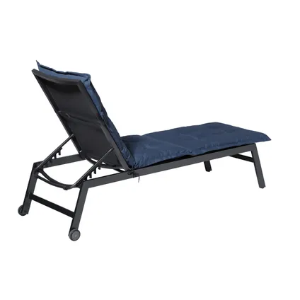 Coussin de chaise longue Madison - Panama Safier Blue - 200x60 - Bleu 2