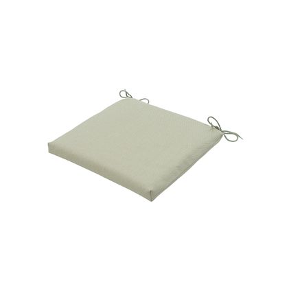 Madison - Coussin d'assise 40X40 - Beige - Toile recyclée beige