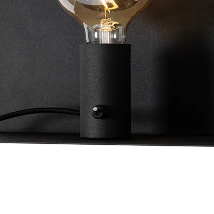 QAZQA Moderne wandlamp zwart magnetisch verstelbaar - Muro 2