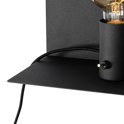 QAZQA Moderne wandlamp zwart magnetisch verstelbaar - Muro 3