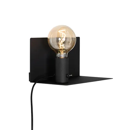 QAZQA Moderne wandlamp zwart magnetisch verstelbaar - Muro 5