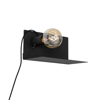 QAZQA Moderne wandlamp zwart magnetisch verstelbaar - Muro 6