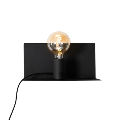 QAZQA Moderne wandlamp zwart magnetisch verstelbaar - Muro 7