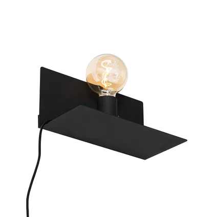 QAZQA Moderne wandlamp zwart magnetisch verstelbaar - Muro 8