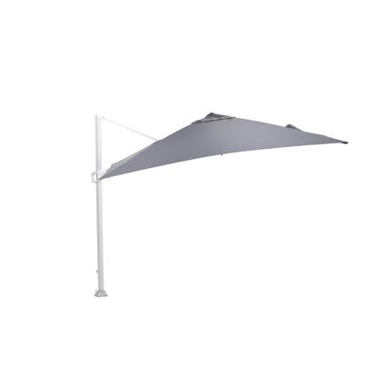 Parasol flottant Hawaii 300x300 blanc/gris clair protection solaire