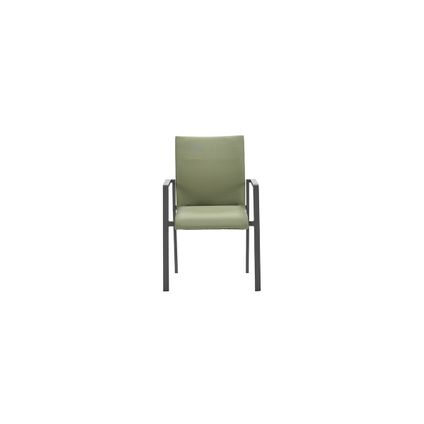 Dallas dining fauteuil carbon black/ moss green - Garden Impressions