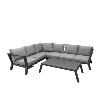 Driesprong Collection - champ hoek lounge set 4 delig antraciet 2