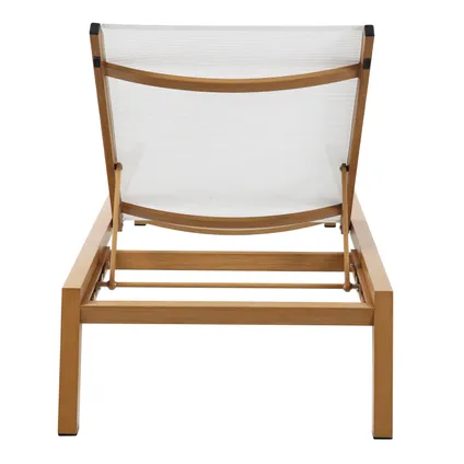 Chaise longue AXI Logan en bois aspect / Crème 4