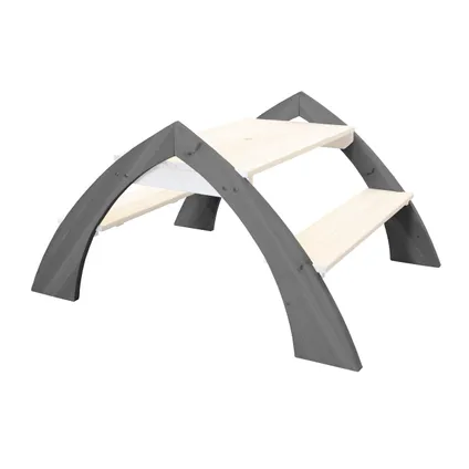 Table de pique-nique avec parasol AXI Kylo XL 98x119x65cm Bois gris blanc 7