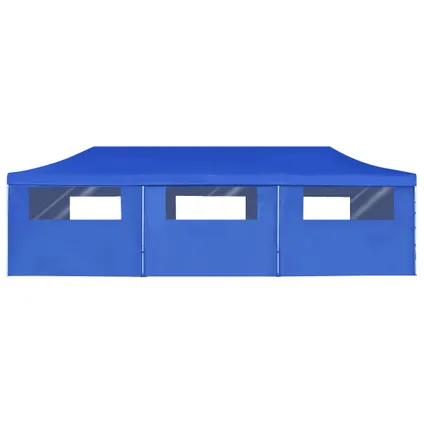 Maison du'monde - Tente de réception pliable avec 8 parois 3x9 m Bleu 3