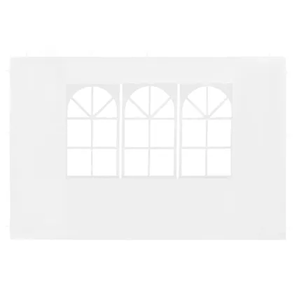 Maison du'monde - Paroi de tente de réception 2 pcs avec fenêtre PE Blanc 2
