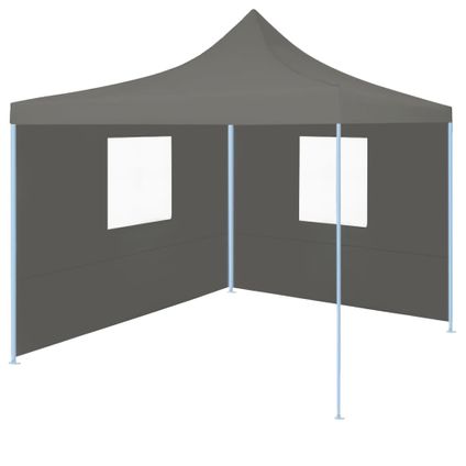 Maison du'monde - Tente de réception escamotable avec 2 parois 3x3 m Anthracite