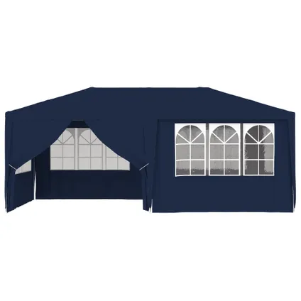 Maison du'monde - Tente de réception avec parois latérales 4x6 m Bleu 90 g/m² 3