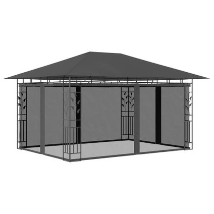 Maison du'monde - Prieel met klamboe 180 g/m² 4x3x2,73 m antraciet