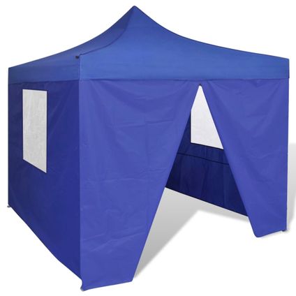 Maison du'monde - Tente pliable avec 4 parois Bleu 3 x 3 m