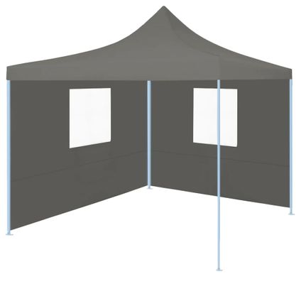 Maison du'monde - Tente de réception pliable avec 2 parois 2x2 m Acier Anthracite