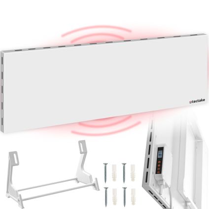 Tectake® - Hybride infraroodpaneel met thermostaat - 550 w - 120x2,5x40cm - 405005