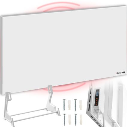 Panneau infrarouge - Tectake® -avec thermostat - 900 w - 120x2,5x60cm - 405013