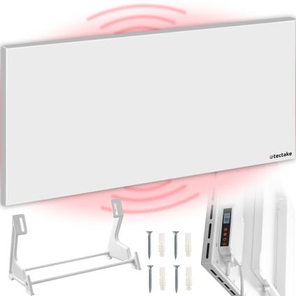Panneau infrarouge - Tectake® -avec thermostat - 1100 w - 140x2,5x60cm - 405014
