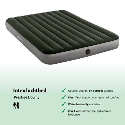 Intex Luchtbed - 2-Persoons - 152 x 203 x 25 cm - Groen - Inclusief Accessoires CB12 2