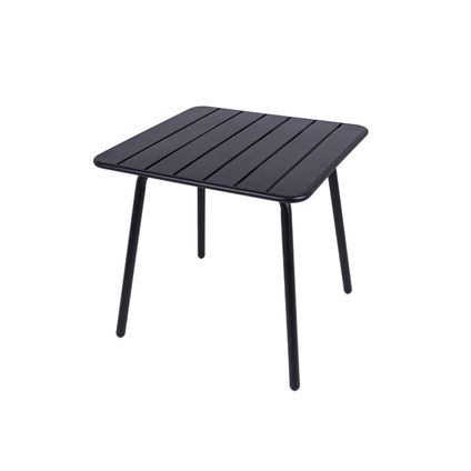 MaximaVida table de jardin carrée en métal Max 80 x 80 cm noir