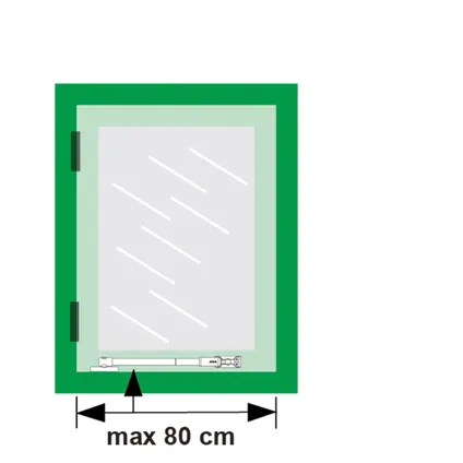 AXA Tele-Opzetter 35 cm en acier inoxydable en rotation extérieure 3