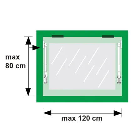 AXA Tele-Opzetter 35 cm en acier inoxydable en rotation extérieure 4