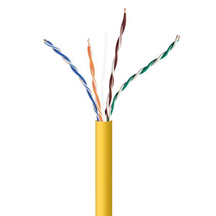 CableXpert - Câble UTP Cat5E Lan (CCA) rigide, 305 mètres - Jaune