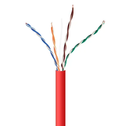 CableXpert - Câble LAN UTP Cat5E (CCA) rigide, 305 m - Rouge