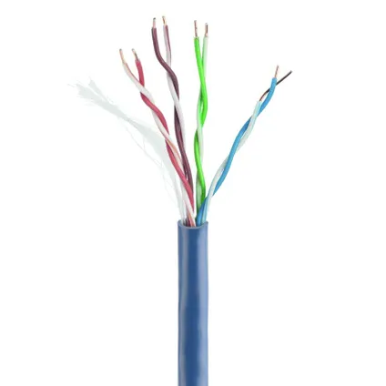CableXpert - UTP Cat5E Lan-kabel (CCA) stug, 305 meter - Blauw 2