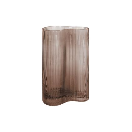 Present Time - Vase Allure Wave Large - Marron chocolat