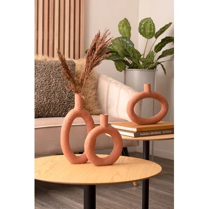 Present Time - Vaas Ring Oval High - Terracotta oranje 3