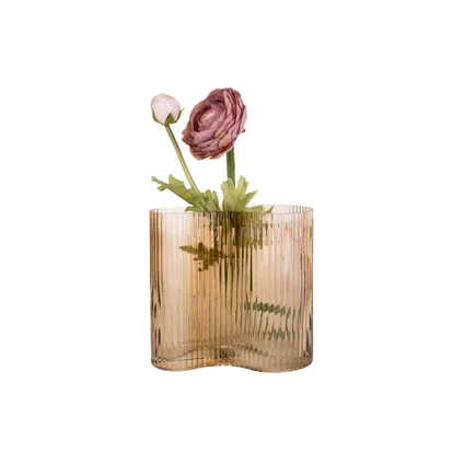 Present Time - Vase Allure Wave - Marron sable 2