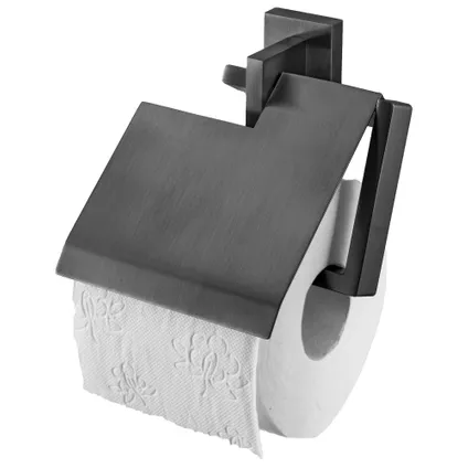 Haceka Edge Porte-Papier Toilette avec Couvercle Graphite