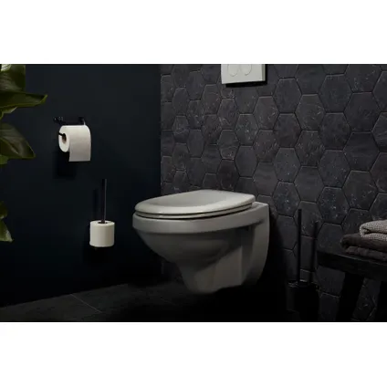 Haceka Ixi Porte-Papier Toilette sans Couvercle Noir Mat 2