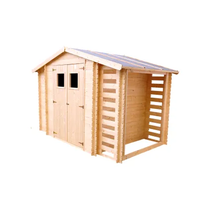Timbela M389 - Abri de jardin en bois-abri bois de chauffage 5,41 m2 - Abri de jardin sans plancher 2