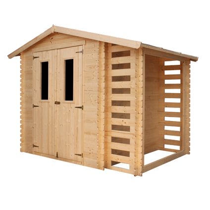 Timbela M386C - Abri de jardin en bois-abri bois de chauffage 4,33 m2 - Abri de jardin sans plancher