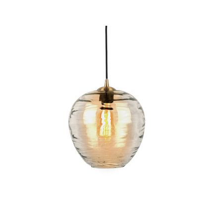 Leitmotiv - Lampe à suspension Glamour Globe - Brun ambre