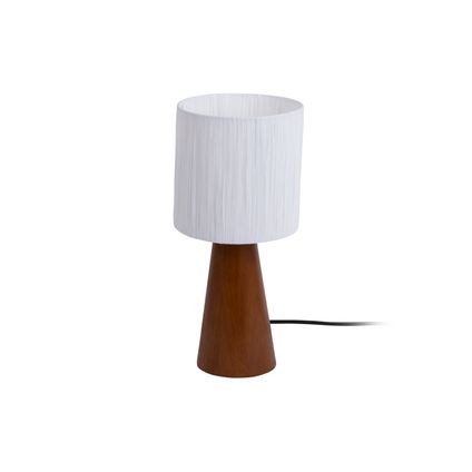 Leitmotiv - Lampe de table à cône transparent - Ivoire