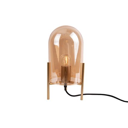 Leitmotiv - Tafellamp Glass Bell - Amberbruin
