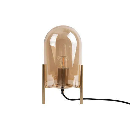 Leitmotiv - Tafellamp Glass Bell - Amberbruin 2