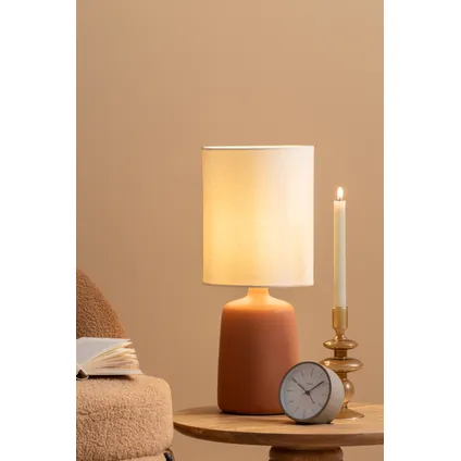 Leitmotiv - Lampe de table Alma Straight Large - Marron caramel 4