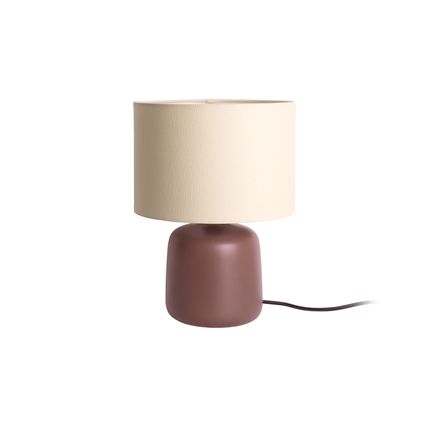 Leitmotiv - Lampe de table Alma Straight - Marron chocolat