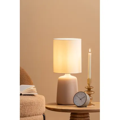 Leitmotiv - Lampe de table Alma Straight Large - Marron sable 4