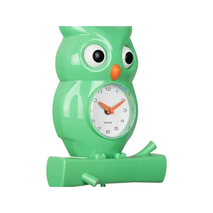 Karlsson - Horloge murale Owl Pendulum - Vert vif 4
