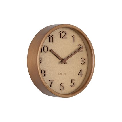 Karlsson - Horloge Murale Pure Wood Grain Petite - Brun Sable