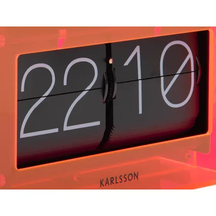 Karlsson - Horloge de table Boxed Flip - Orange fluo 4